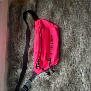 Balenciaga Neon Pink Waist Bag